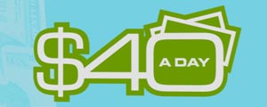 $40 a Day small banner